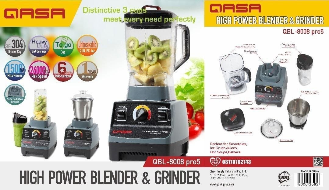 Qasa Oga Pass Oga Pro 5 Blender N125,000 + FREE DELIVERY